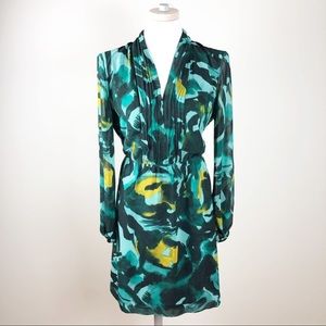 Kenneth Cole New York Watercolor Long Sleeve Dress